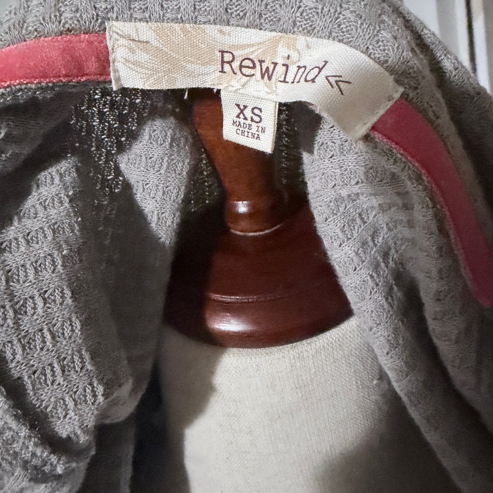 Rewind Gray Textured Jacket - Picture 2 of 2
